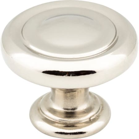 1-1/4 Diameter Polished Nickel Bremen 1 Cabinet Knob